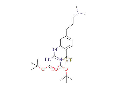 di-tert-butyl ((Z)-{[5-[3-(dimethylamino)propyl]-2-(trifluoromethyl)phenyl]amino}methylylidene)biscarbamate