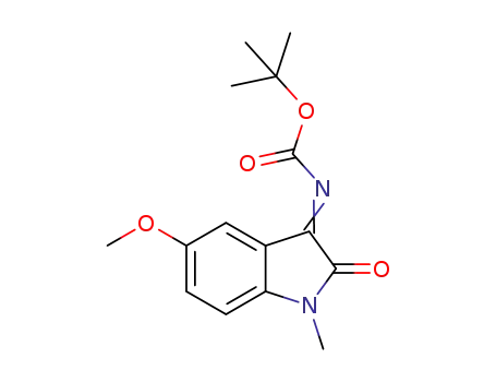 Molecular Structure of 1373943-17-9 (tert-butyl 5-methoxy-1-methyl-2-oxoindolin-3-ylidenecarbamate)