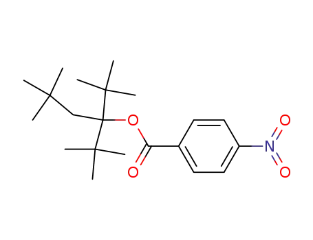 Molecular Structure of 20818-91-1 (3-<i>tert</i>-butyl-2,2,5,5-tetramethyl-3-(4-nitro-benzoyloxy)-hexane)
