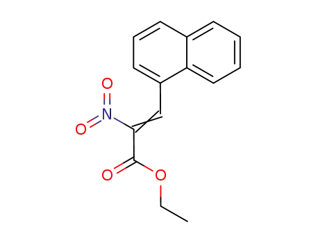 Molecular Structure of 74222-05-2 (2-Propenoic acid, 3-(1-naphthalenyl)-2-nitro-, ethyl ester)