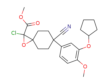 methyl 2-chloro-6-cyano-6-(3-cyclopentyloxy-4-methoxyphenyl)-1-oxospiro[2.5]octane-2-carboxylate
