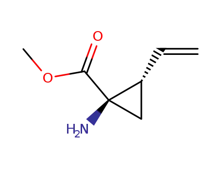 Molecular Structure of 681260-04-8 (Cyclopropanecarboxylic acid, 1-amino-2-ethenyl-, methyl ester, (1R,2S)- (9CI))