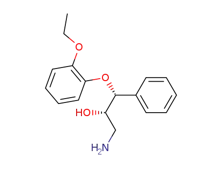 Molecular Structure of 98769-74-5 ((R*,R*)-3-Amino-1-(2-ethoxyphenoxy)-1-phenylpropan-2-ol)