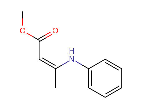 Molecular Structure of 4916-22-7 (2-Butenoic acid, 3-(phenylamino)-, methyl ester, (2Z)-)