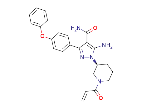 1-[(3S)-1-acryloylpiperidin-3-yl]-5-amino-3-(4-phenoxyphenyl)-1H-pyrazole-4-carboxamide