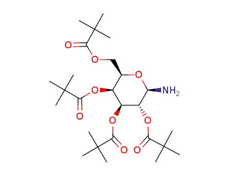 Molecular Structure of 108342-87-6 (2,3,4,6-Tetra-O-pivaloyl-D-galactopyranosylamine)