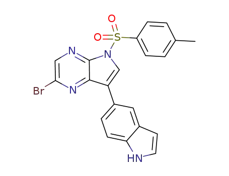 2-bromo-7-(1H-indol-5-yl)-5-tosyl-5H-pyrrolo[3,2-b]pyrazine