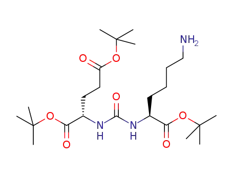 Molecular Structure of 1025796-31-9 ((S)-Di-Tert-Butyl 2-(3-((S)-6-Amino-1-(Tert-Butoxy)-1-Oxohexan-2-Yl)Ureido)Pentanedioate)