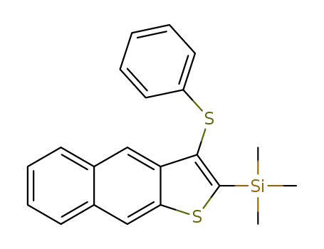 Molecular Structure of 1453485-34-1 (3-(phenylsulfenyl)-2-trimethylsilylnaphtho[2,3-b]thiophene)