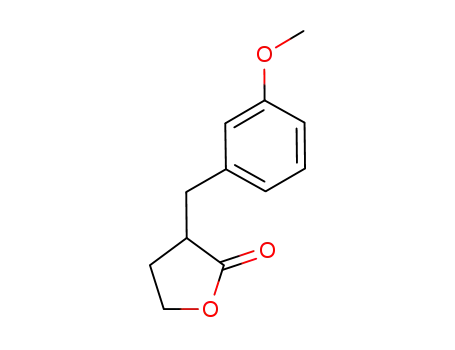 Molecular Structure of 187993-26-6 (Dihydro-3-[(3-Methoxyphenyl)Methyl]-2(3H)-furanone)