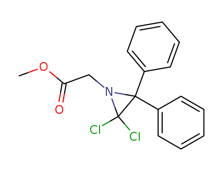 Molecular Structure of 195601-01-5 (1-Aziridineacetic acid, 2,2-dichloro-3,3-diphenyl-, methyl ester)