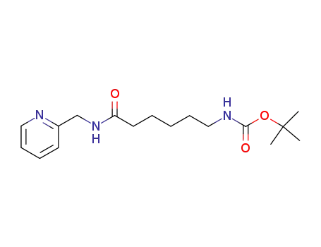 Molecular Structure of 346693-19-4 (1-(N-pyrid-2-ylmethyl)-6-(tert-butoxycarbonylamino)hexanamide)