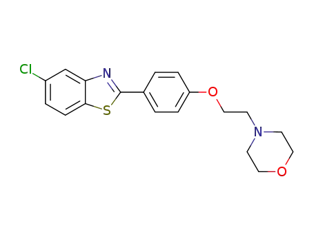 Molecular Structure of 94303-69-2 (5-chloro-2-[4-(2-morpholin-4-yl-ethoxy)-phenyl]-benzothiazole)