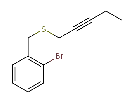Molecular Structure of 1609496-72-1 ((2-bromobenzyl)(pent-2-yn-1-yl)sulfide)