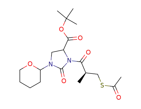tert-butyl 3-<(2S)-3-acetylthio-2-methylpropanoyl>-1-tetrahydropyranyl-2-imidazolidone-4-carboxylate