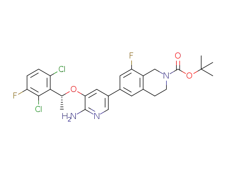 (R)-5-(2-(tert-butoxycarbonyl)-8-fluoro-1,2,3,4-tetrahydroisoquinolin-6-yl)-3-(1-(2,6-dichloro-3-fluorophenyl)ethoxy)pyridin-2-amine