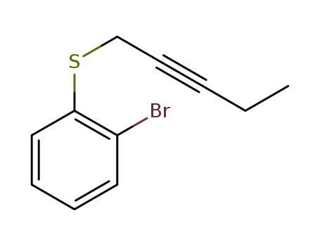 Molecular Structure of 1609496-70-9 ((2-bromophenyl)(pent-2-yn-1-yl)sulfide)