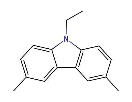 Molecular Structure of 51545-42-7 (9-Ethyl-3,6-dimethylcarbazole)