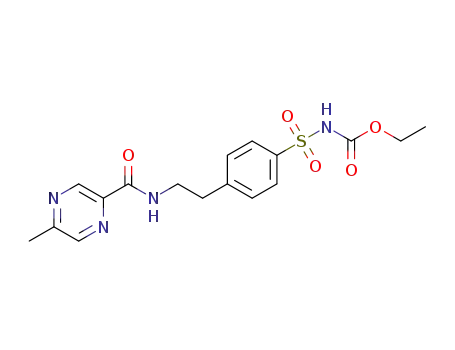 에틸 4-(-(5- 메틸 피라진 -2- 카르복시 아미도) 에틸) 벤젠 설폰 아미드 카르 바 메이트