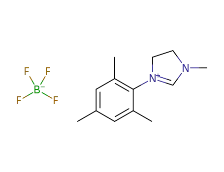 Molecular Structure of 874161-53-2 (1H-Imidazolium, 4,5-dihydro-1-methyl-3-(2,4,6-trimethylphenyl)-,
tetrafluoroborate(1-))