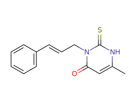 Molecular Structure of 180145-60-2 (3-cinnamyl-6-methyl-2-thiouracil)