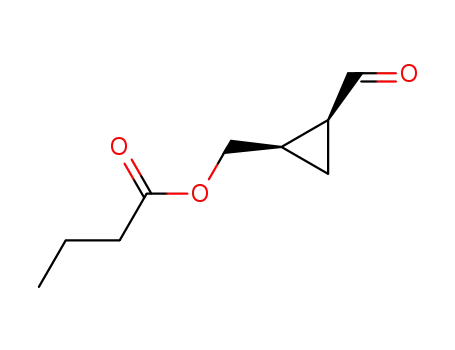 Molecular Structure of 133494-60-7 (Butanoic acid, [(1R,2S)-2-formylcyclopropyl]methyl ester)