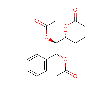 2H-Pyran-2-one, 6-[(1S,2R)-1,2-bis(acetyloxy)-2-phenylethyl]-5,6-dihydro-, (6R)-