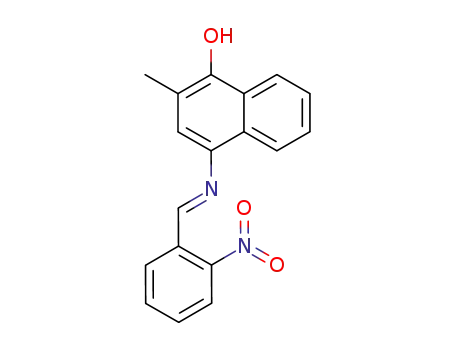 2-methyl-4-(2-nitro-benzylidenamino)-[1]naphthol