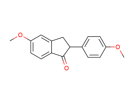 5-methoxy-2-(4-methoxyphenyl)-2,3-dihydroinden-1-one cas  7478-21-9