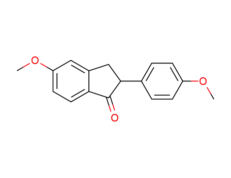 Molecular Structure of 7478-21-9 (5-methoxy-2-(4-methoxyphenyl)-2,3-dihydro-1H-inden-1-one)