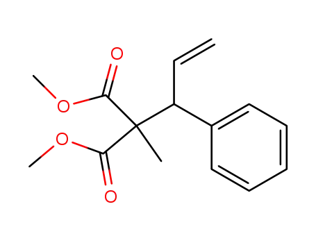 Molecular Structure of 87802-79-7 (Propanedioic acid, methyl(1-phenyl-2-propenyl)-, dimethyl ester)