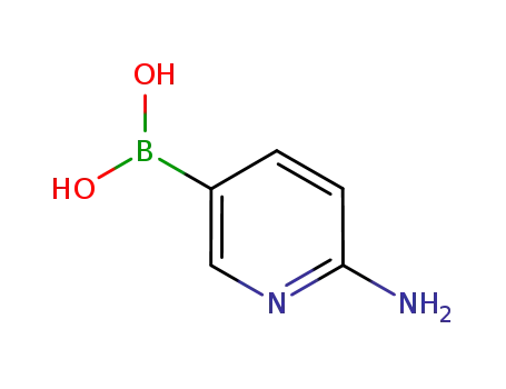 Molecular Structure of 851524-96-4 ((6-AMINOPYRIDIN-3-YL)BORONIC ACID)