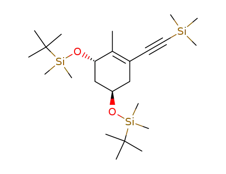 Molecular Structure of 189894-14-2 ((3S,5R)-3,5-Bis-(tert-butyl-dimethyl-silanyloxy)-2-methyl-1-trimethylsilanylethynyl-cyclohexene)
