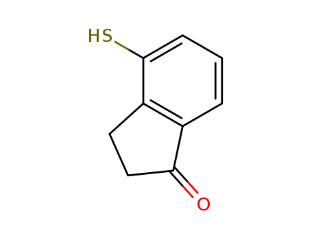 Molecular Structure of 1273663-71-0 (4-SULFANYL-2,3-DIHYDRO-1H-INDEN-1-ONE)