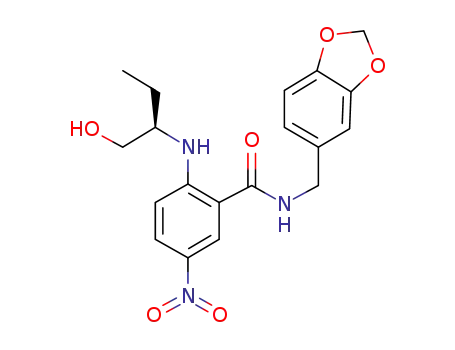 (R)-2-(1-Ethyl-2-hydroxyethylamino)-5-nitro-N-(1,3-benzodioxol-5-ylmethyl)benzamide