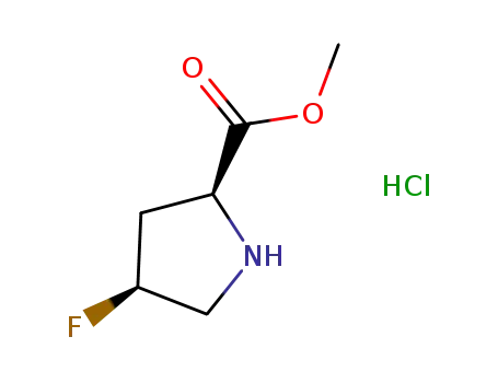 Molecular Structure of 58281-79-1 ((2S,4S)-4-FLUORO-2-METHOXYCARBONYL-PYRROLIDINE HCL)