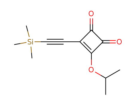 Molecular Structure of 114094-75-6 (3-(1-methylethoxy)-4-<(trimethylsilyl)ethynyl>cyclobut-3-ene-1,2-dione)