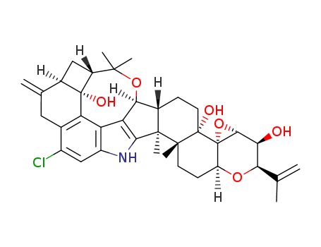 7,8-(Epoxymethano)-2H,6H-cyclobuta[5,6]benz[1,2-e]oxireno[4',4'a]-1-benzopyrano[5',6':6,7]indeno[1,2-b]indole-3,4b,7d(5H,7H)-triol,12-chloro-3,3a,6a,8,9,9a,10,11,14,14b,14c,15,16,16a-tetradecahydro-14