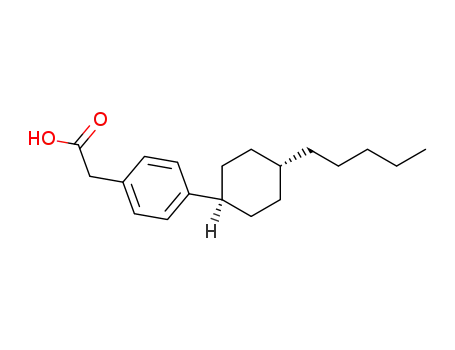 Benzeneacetic acid, 4-(4-pentylcyclohexyl)-, trans-