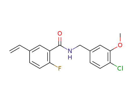 N-(4-chloro-3-methoxybenzyl)-2-fluoro-5-vinylbenzamide