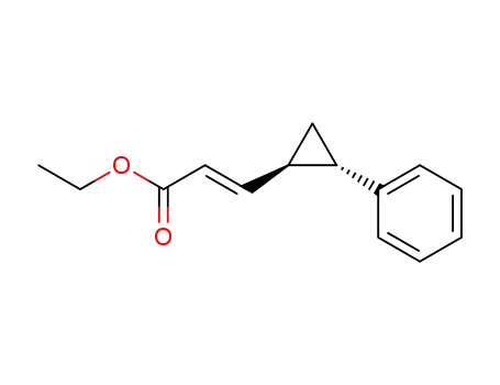 Molecular Structure of 161344-86-1 (ethyl 3E-<(1R,2S)-2-phenyl-1-cyclopropyl>prop-1-enoate)