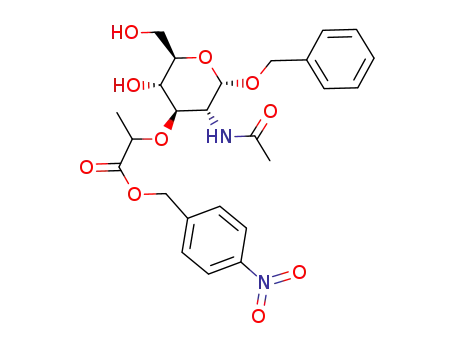 2-((2S,3R,4R,5S,6R)-3-Acetylamino-2-benzyloxy-5-hydroxy-6-hydroxymethyl-tetrahydro-pyran-4-yloxy)-propionic acid 4-nitro-benzyl ester