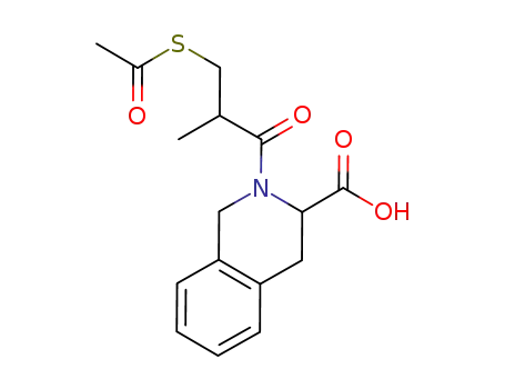 N-(3'-Acetylthio-2'-methylpropanoyl)-L-(1,2,3,4-tetrahydroisoquinoline)-3-carboxylic acid