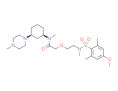 2-{2-[(4-methoxy-2,6-dimethylbenzenesulphonyl)methylamino]ethoxy}-N-methyl-N-[(1R,3S)-3-(4-methylpiperazin-1-yl)cyclohexyl]acetamide