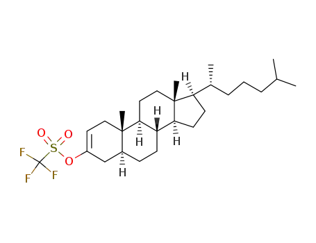 (+)-(5S,8R,9S,10S,13R,14S,17R)-10,13-dimethyl-17-((R)-6-methylheptan-2-yl)-4,5,6,7,8,9,10,11,12,13,14,15,16,17-tetradecahydro-1H-cyclopenta[a]phenanthren-3-yltrifluoromethanesulfonate