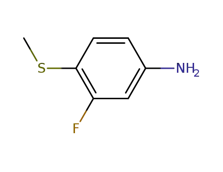 Molecular Structure of 20901-69-3 (3-Fluoro-4-(methylthio)benzenamine)