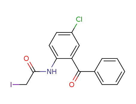 Molecular Structure of 17260-11-6 (Acetamide, N-(2-benzoyl-4-chlorophenyl)-2-iodo-)