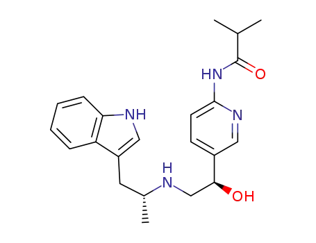 (R)-6-Isobutyramido-α-[[(1(R)-methyl-2-(1H-indol-3-yl)ethyl)amino]methyl]-3-pyridinemethanol