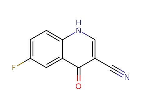 Molecular Structure of 71083-60-8 (6-Fluoro-4-hydroxyquinoline-3- carbonitrile)