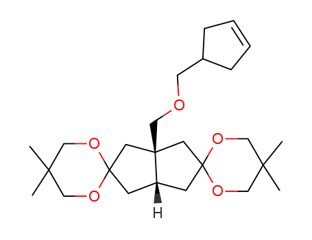 Molecular Structure of 1245736-01-9 (1-[(cyclopent-3-enyl)methoxymethyl]-3,3:7,7-bis-(2,2-dimethyl-1,3-propylidenedioxy)-cis-bicyclo[3.3.0]octane)